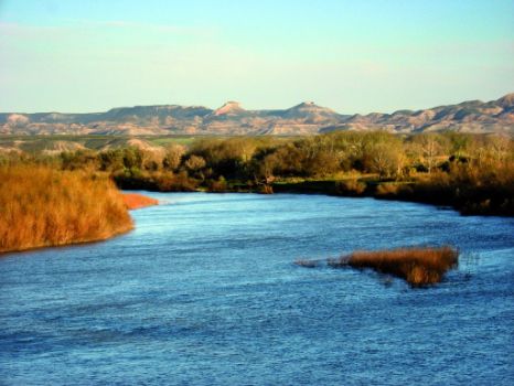 Reserva Natural Soto del Quebrado, el Ramillo y la Mejana. al fondo, el Parque Natural de las Bardenas Reales. Buñuel