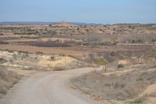 La amplia vega del río, muy cultivada