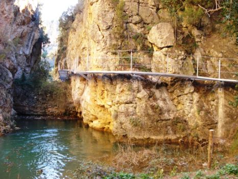 Plataforma que recorre el cañón