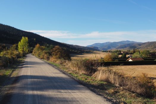 Vista atrás hacia la sierra de la Demanda