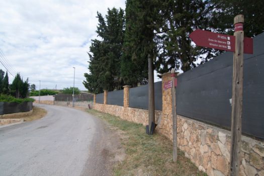 Signage for the path as it passes through a neighborhood