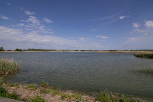 Views of the water surface of the Utxesa reservoir