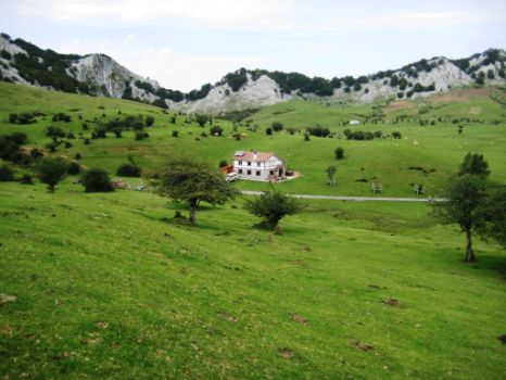Final de la etapa junto al refugio de Arraba, en la campa de Arraba