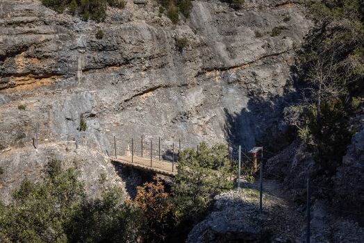 El puente de las Bruxas, sobre el barranco de Cautiecho