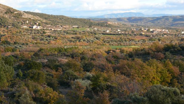 Panoramic view of Radiquero and its surroundings from the hermitage of Santa Águeda