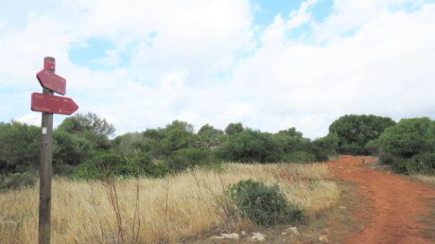 Señalización de etapa 17 en zona alta del recorrido