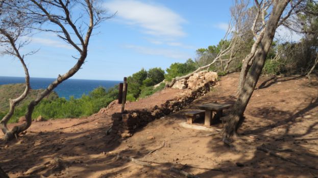 Zona de descanso de Cala Pilar