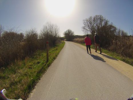 Tramo compartido entre senderistas y cicloturistas