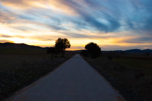 Anochecer en el Camino Natural