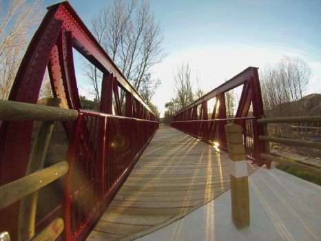 Antiguo puente ferroviario sobre el río Jiloca