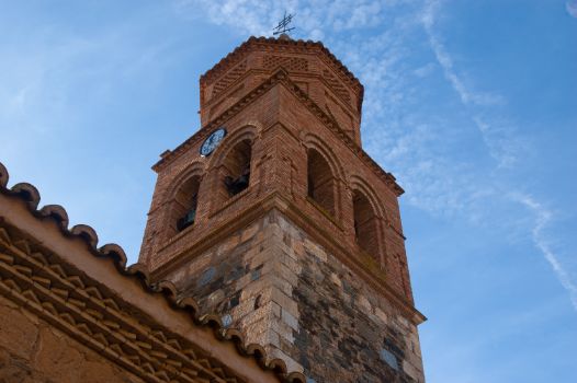 Campanario de la iglesia de la Asunción en Luco de Jiloca
