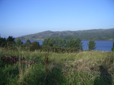 View of the Arousa estuary from the route