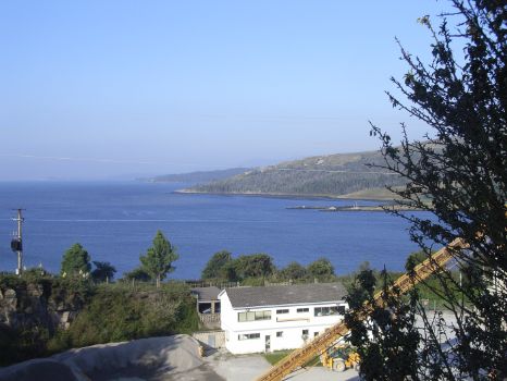 View of the Arousa estuary from the route