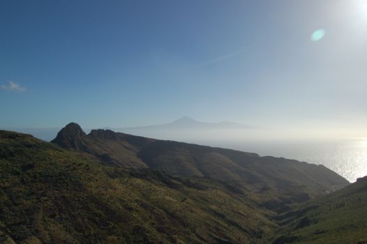 Barranco de Ávalo con el Teide al fondo