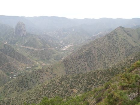 Vista de la cuenca de Vallehermoso desde el  Mirador Punta de Alcalá