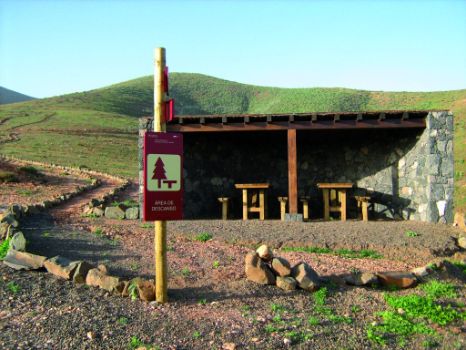 Área de descanso a la salida de Tiscamanita