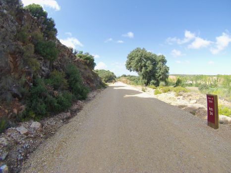 Vista subjetiva del hito kilométrico 34