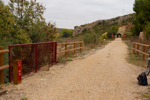 Vista atrás del hito kilométrico 36