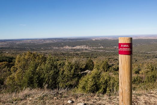 Panorámica desde el pago Los Picozos. Al fondo la población de Siguero (Santo Tomé del Puerto)