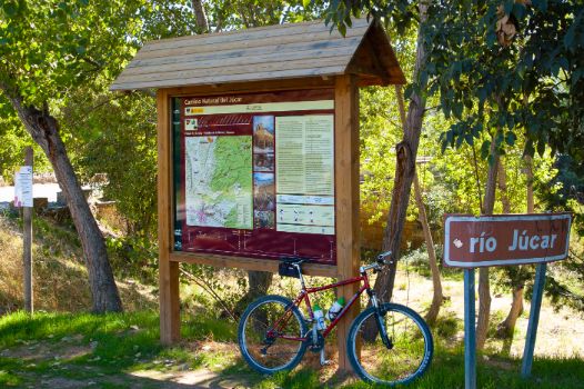 Panel interpretativo de Caminos Naturales en el río Júcar