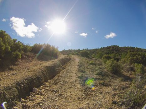 Tramo de ascensión en la Sierra del Bosque