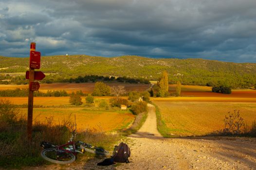 Vista atrás desde el Camino Natural del Júcar
