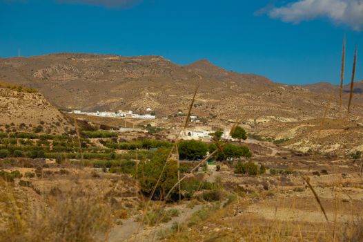 Panorámica del Cortijo Polopillos desde el Camino Natural