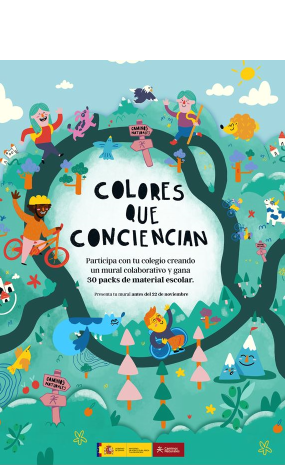 Imagen promocional de la acción con colegios "Colores que Conciencian"