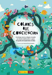 Imagen promocional de la acción con colegios "Colores que Conciencian"