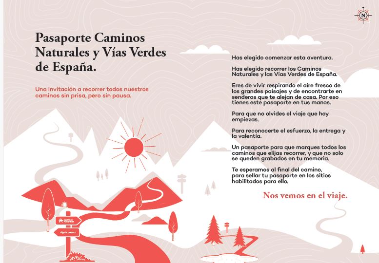 Detalle del Pasaporte de Caminos Naturales y Vías Verdes de España