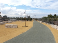 Área de descanso junto al vivero en el inicio del camino
