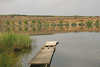 Embarcadero en el Pantano de Utxesa