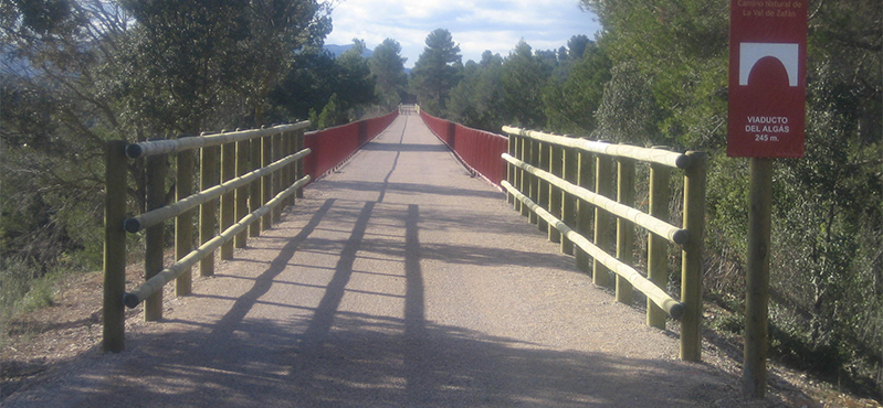 Camino Natural Vía Verde de la Val de Zafán.. Tramo Estación de Arnés-Lledó - Estación de Valdealgorfa