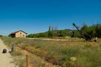 Crane and storage room in the old Daroca station