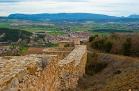 Panoramic view of Trespaderne from the castle of Tedeja