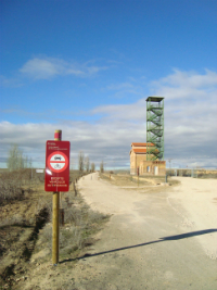 Torre Mirador en la antigua estación de Mazariegos<br/>