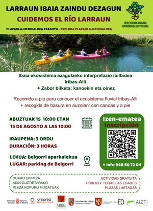 Cuidemos el río Larraun: jornada de limpieza y naturaleza en el entorno del Camino Natural Vía Verde del Plazaola